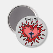 キリスト教のシンボルをハートする マグネット (正面/裏面)