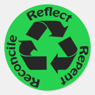 キリスト教のステッカーを和解させて下さい ラウンドシール