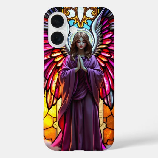 キリスト教のステンドグラス天使 Case-Mate iPhoneケース (裏面)