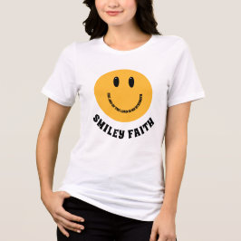キリスト教のスマイルフェイス 笑顔 信仰 主の喜び トライブレンドＴシャツ