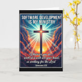 キリスト教のソフトウェア開発は私の宣教だ カード (黄色い花)