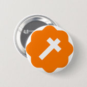 キリスト教のチェックマーク 缶バッジ (正面&裏面)