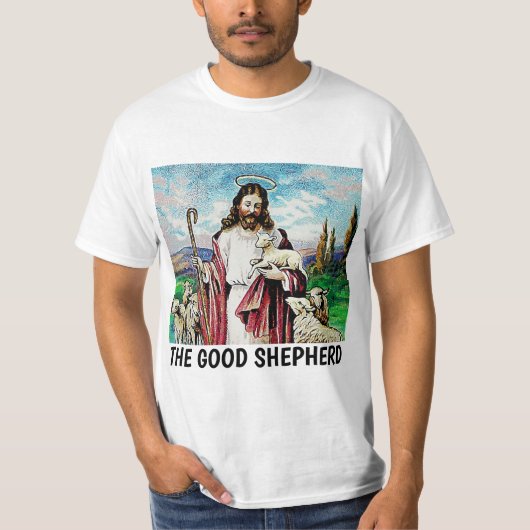 キリスト教のティーズJESUS THE GOOD SHEPHERD T-SHIRTS Tシャツ (正面)