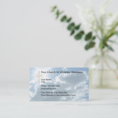 キリスト教のテーマの十字および空 名刺 (スタンド正面)