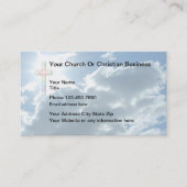 キリスト教のテーマの十字および空 名刺 (正面)