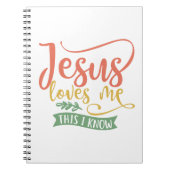 キリスト教のデザインイエスは私を愛している。私が知っている ノートブック (正面)