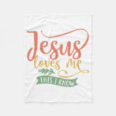 キリスト教のデザインイエスは私を愛している。私の知る限り フリースブランケット (正面)
