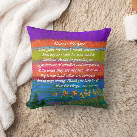 キリスト教のナースの祈りの言葉の枕II クッション (ブランケット)