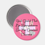 キリスト教のナースの贈り物「神はどこにでもある マグネット (正面/裏面)