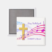 キリスト教のハレルヤ復活イースター マグネット (正面/裏面)