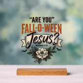 キリスト教のハロウィン 旧式のキリストの彫刻Tシャツ アクリルサイン (ニュートラル)