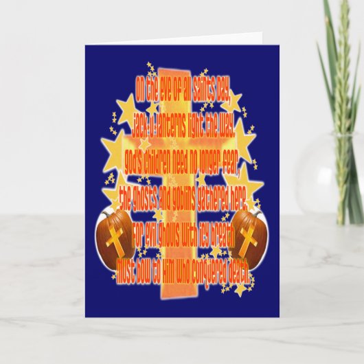 キリスト教のハロウィン（詩） カード (正面)