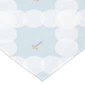 キリスト教のバプテスマを越えた白い円金ゴールド テーブルクロス (アングル)