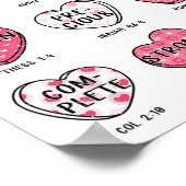 キリスト教のバレンタイン神は聖書の詩のハートFと言う ポスター (角)