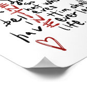 キリスト教のバレンタインJohn 3_16愛された神のために ポスター (角)