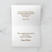 キリスト教のヒマワリのバースデー・カード カード (内部)