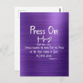 キリスト教のピリピ人の聖句を押し付ける ポストカード (正面/裏面)