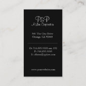 キリスト教のフローレス島、弁護士、プレスト及び前に… 名刺 (裏面)