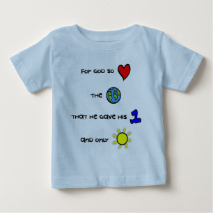 キリスト教のベビーのティー-神のために…そう世界を愛しました ベビーTシャツ
