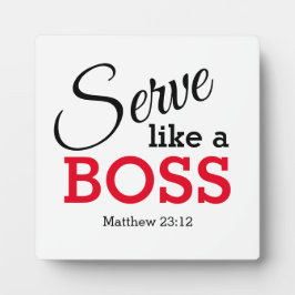 キリスト教のボスのように働く フォトプラーク