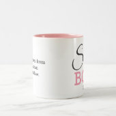 キリスト教のボス・ピンクのように謙虚に仕えカスタムる ツートーンマグカップ (中央)