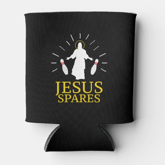 キリスト教のボーリングをおもしろい救うイエス 缶クーラー (正面)