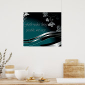 キリスト教のポスターと感動的ことわざ ポスター (キッチン)