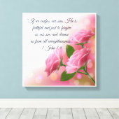 キリスト教のポスター1 John 1:9 キャンバスプリント (インサイチュ (ウッドフロア))