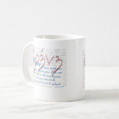 キリスト教のマグの平和聖書の詩 コーヒーマグカップ (正面左)