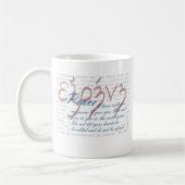 キリスト教のマグの平和聖書の詩 コーヒーマグカップ (左)