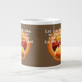キリスト教のマグカップを光で照らそう ジャンボコーヒーマグカップ (正面)