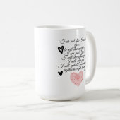 キリスト教のマグカップ、聖書の詩のマグカップ、バプテスマへのギフト コーヒーマグカップ (正面右)