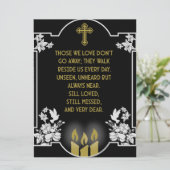 キリスト教のメッセージに哀悼の意 (スタンド正面)