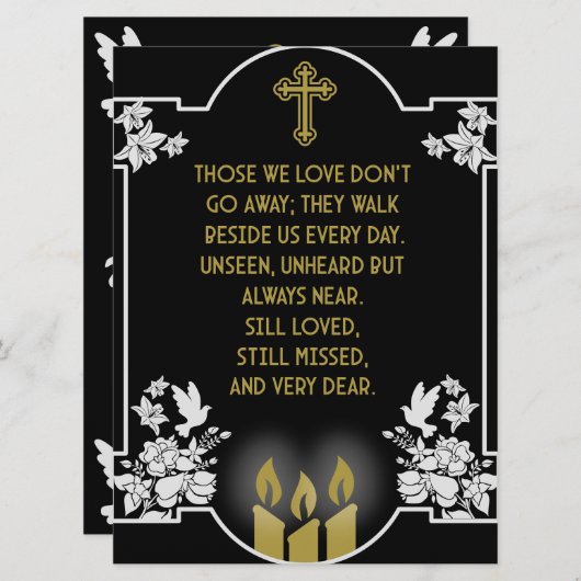 キリスト教のメッセージに哀悼の意 (正面/裏面)