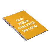 キリスト教のメッセージを望むのは与えイエスのみ ノートブック (右側)