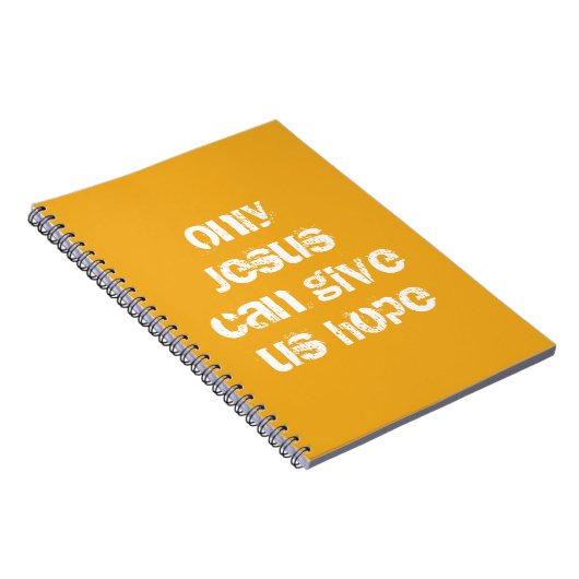 キリスト教のメッセージを望むのは与えイエスのみ ノートブック (右側)