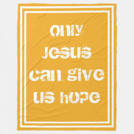 キリスト教のメッセージを望むのは与えイエスのみ フリースブランケット