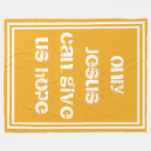 キリスト教のメッセージを望むのは与えイエスのみ フリースブランケット (正面(横))