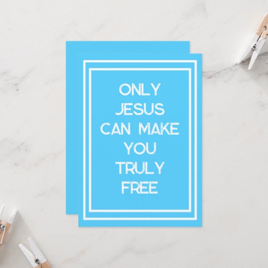 キリスト教のメッセージを自由にできるのはイエスのみ カード (正面/裏面インサイチュ)