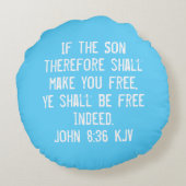 キリスト教のメッセージを自由にできるのはイエスのみ ラウンドクッション (裏面)