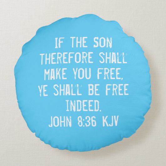 キリスト教のメッセージを自由にできるのはイエスのみ ラウンドクッション (裏面)