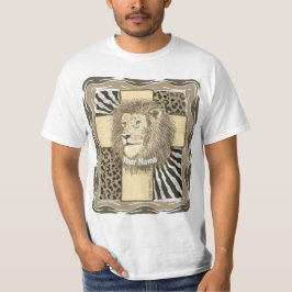 キリスト教のライオンクロス Tシャツ
