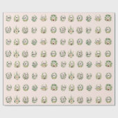 キリスト教のリース&書道イースター恵み ラッピングペーパー (フラット)