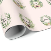 キリスト教のリース&書道イースター恵み ラッピングペーパー (ロールコーナー)