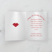 キリスト教のルビーの第40結婚記念日カード カード (内部)