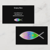 キリスト教のレトロの魚、 名刺 (正面/裏面)