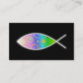 キリスト教のレトロの魚、 名刺 (裏面)