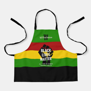 キリスト教の一文字   BLACK LIFE MATTER エプロン