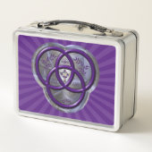 キリスト教の三位一体リングや輪とクロス メタルランチボックス (裏面)