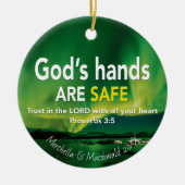 キリスト教の主格諺への信頼3:5 セラミックオーナメント (正面)